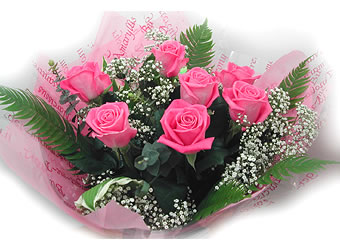 Fatih �i�ek g�nderme sitemiz g�venlidir  11 adet pembe g�lden buket