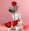  tek g�l ve oyuncak pelus Ankara Sincan cicekci 