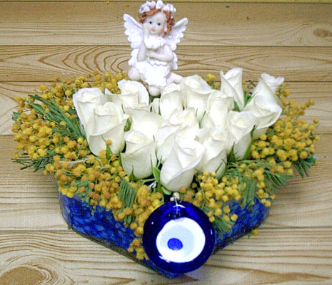 9 adet beyaz g�l oyuncak Sincan �i�ek sipari�i vermek 