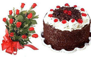 Tando�an Mah g�venli kaliteli h�zl� �i�ek  12 ADET KIRMIZI G�L BUKET VE YASPASTA