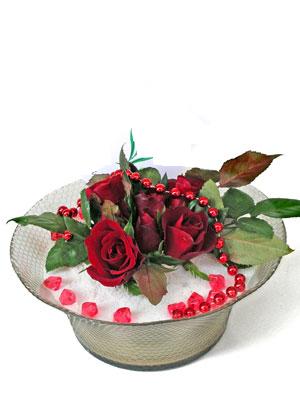 Menderes Mah �i�ek yolla , �i�ek g�nder  EN �OK Sevenlere 7 adet kirmizi g�l mika yada cam tanzim
