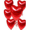 Andi�en Mahallesi �i�ek�iler  17 adet FOLYO kalp g�r�n�m�nde u�an balon