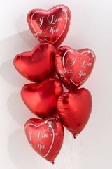Bah�ekap� Mah cicekciler , cicek siparisi  6 adet kirmizi folyo kalp u�an balon buketi