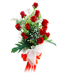 11 adet kirmizi g�llerden g�rsel s�len buket Menderes Mah �i�ek yolla , �i�ek g�nder 
