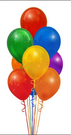 12 adet renkli uan balon - dogum parti sslemeler
