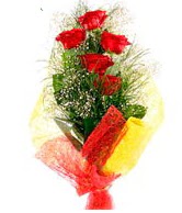 5 li k�rm�z� g�l buketi Tando�an Mah g�venli kaliteli h�zl� �i�ek 