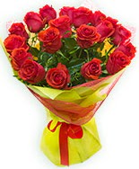 19 Adet k�rm�z� g�l buketi Menderes Mah �i�ek yolla , �i�ek g�nder 