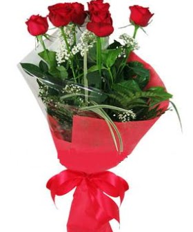 5 adet k�rm�z� g�lden buket Mevlana Mahallesi �i�ek sat��� 