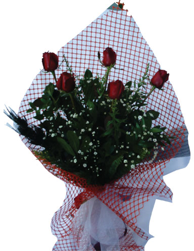Yenikent online �i�ek�i  5 adet kirmizi g�llerden buket