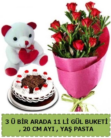 Ya�pasta ay�c�k ve g�l buketi her�ey i�inde Plevne Mahallesi �i�ek ma�azas� 