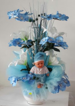 Mavi cam bebekli bebek doum iei Maraalakmak Mah sevgilime hediye iek 
