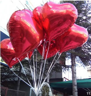 8 adet folyo kalp u�an balon Osmanl� Mah �i�ek online �i�ek sipari�i 