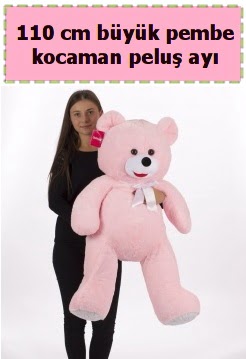 110 cm b�y�k pembe kocaman pelu� ay� Plevne Mahallesi �i�ek ma�azas� 
