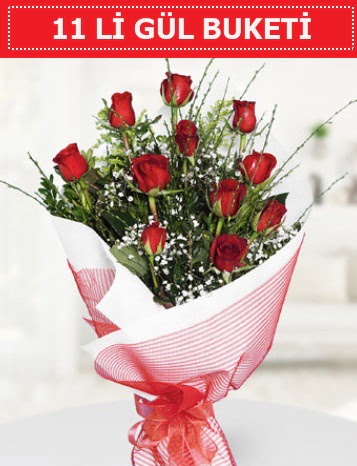 11 adet k�rm�z� g�l buketi A�k budur Plevne Mahallesi �i�ek ma�azas� 