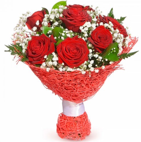 7 adet k�rm�z� g�l buketi Sel�uklu Mah kaliteli taze ve ucuz �i�ekler 