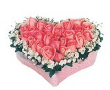 kalp i�erisinde 9 adet pembe g�l Mara�al�akmak Mah sevgilime hediye �i�ek 