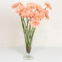 Atat�rk Mah yurti�i �i�ek sipari�i  ince cam vazoda 15 adet gerbera �i�egi