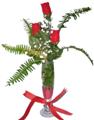 H�rriyet Mah 14 �ubat sevgililer g�n� �i�ek  3 adet kirmizi g�l ve cam tanzim