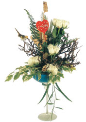 Plevne Mahallesi �i�ek ma�azas�  kadeh i�erisinde g�rsel g�l tanzimi