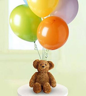 Sincan �nternetten �i�ek sipari�i  15 adet karisik renkte u�an balon ayicik