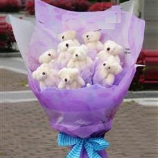 Gaziosmanpa�a Mah �i�ek g�nderme  11 adet k���k ayiciktan g�rsel ayi buketi