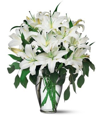 Tandoğan Mah güvenli kaliteli hızlı çiçek  4 dal kazablanka ile görsel vazo tanzimi