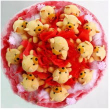 Gaziosmanpa�a Mah �i�ek g�nderme  15 li ay� buketi Teddy Bear Bouquet