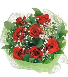 7 adet k�rm�z� g�lden buket tanzim Fatih �i�ek g�nderme sitemiz g�venlidir 