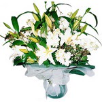Yenikent online �i�ek�i  Kazablanka ve gerbera demeti