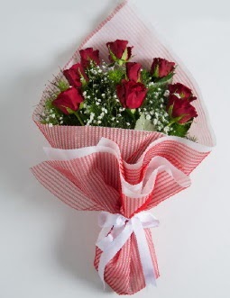 9 adet k�rm�z� g�lden buket Mara�al�akmak Mah sevgilime hediye �i�ek 