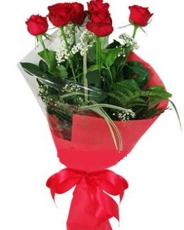 5 adet k�rm�z� g�lden buket Mevlana Mahallesi �i�ek sat��� 
