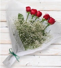 5 k�rm�z� g�lden sade buket Ertu�rulgazi Mah �i�ek g�nderme 