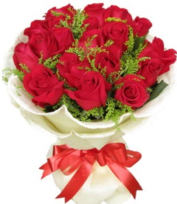 19 adet k�rm�z� g�lden buket tanzimi Atat�rk Mahallesi �i�ek sipari�i  