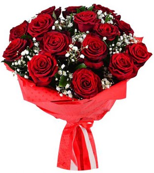 K�z isteme �i�e�i buketi 17 adet k�rm�z� g�l H�rriyet Mah 14 �ubat sevgililer g�n� �i�ek 
