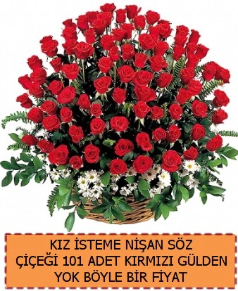 101 G�ll� s�z ni�an k�z isteme �i�e�i Mara�al�akmak Mah sevgilime hediye �i�ek 