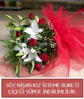 S�z ni�an k�z isteme buketi H�rriyet Mah 14 �ubat sevgililer g�n� �i�ek 