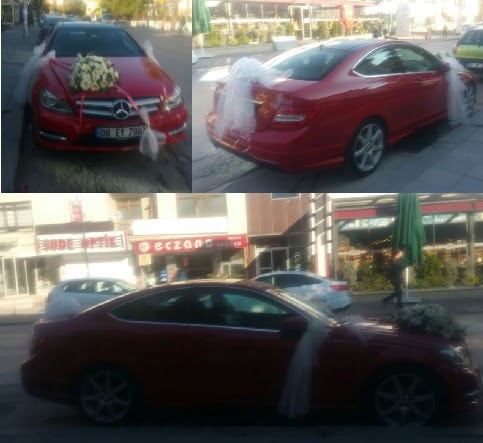 Gelin arabas� s�slemesi D���n araba s�s H�rriyet Mah 14 �ubat sevgililer g�n� �i�ek 