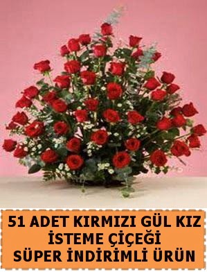 51 Adet k�rm�z� g�lden k�z isteme �i�e�i Tando�an Mah g�venli kaliteli h�zl� �i�ek 