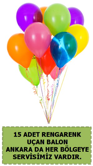 15 adet uan balon rengarenk Maraalakmak Mah sevgilime hediye iek 