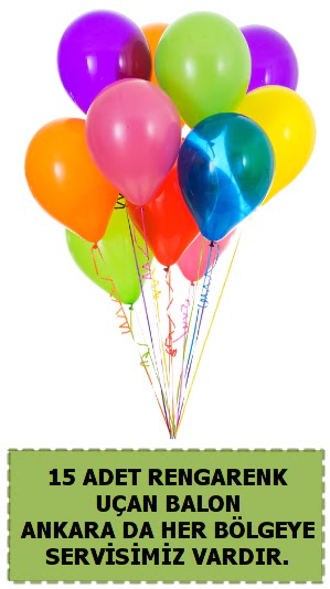 15 adet u�an balon rengarenk Mara�al�akmak Mah sevgilime hediye �i�ek 