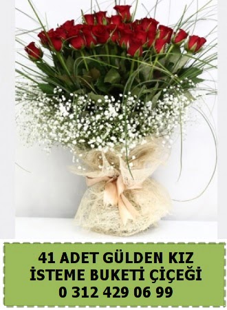 41 k�rm�z� g�lden k�z isteme �i�e�i buketi Plevne Mahallesi �i�ek ma�azas� w