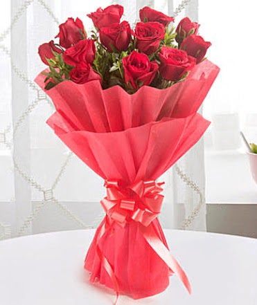 12 adet k�rm�z� g�lden modern buket Ertu�rulgazi Mah �i�ek g�nderme  