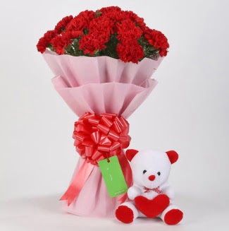 19 k�rm�z� karanfil buketi 15 cm ay�c�k Menderes Mah �i�ek yolla , �i�ek g�nder 