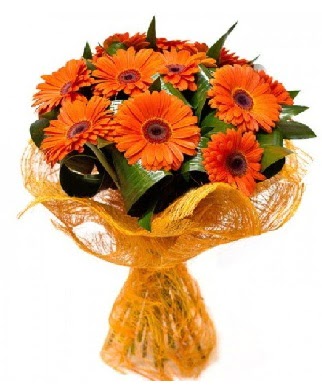 11 adet turuncu gerbera buketi Sel�uklu Mah kaliteli taze ve ucuz �i�ekler 