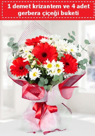 Krizantem ve Gerbera Buketi Atat�rk Mah yurti�i �i�ek sipari�i 